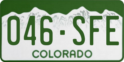CO license plate 046SFE