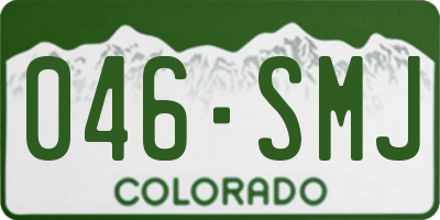 CO license plate 046SMJ