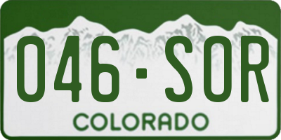 CO license plate 046SOR