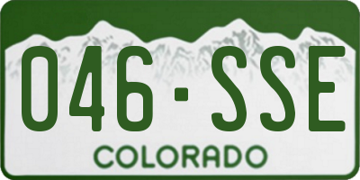 CO license plate 046SSE