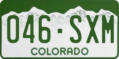 CO license plate 046SXM