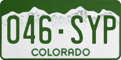 CO license plate 046SYP