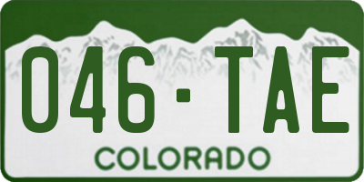 CO license plate 046TAE