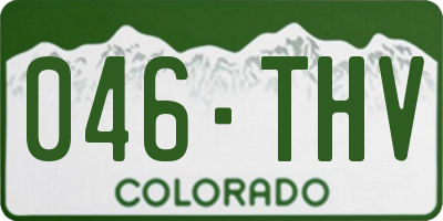 CO license plate 046THV