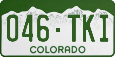 CO license plate 046TKI