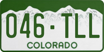CO license plate 046TLL