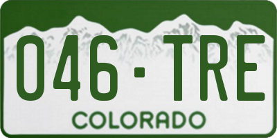 CO license plate 046TRE