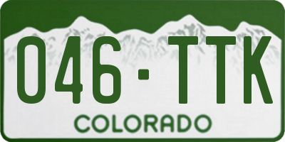 CO license plate 046TTK