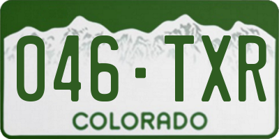 CO license plate 046TXR