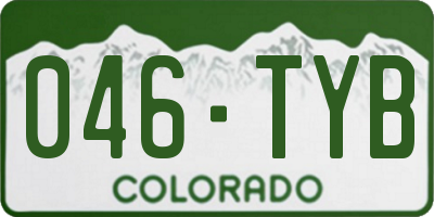CO license plate 046TYB