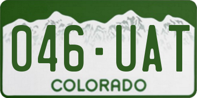 CO license plate 046UAT