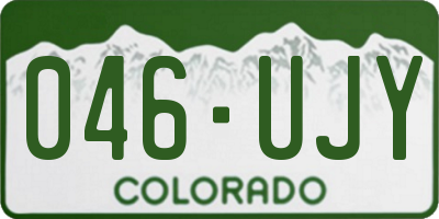 CO license plate 046UJY