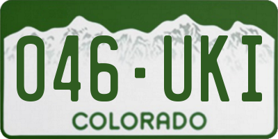 CO license plate 046UKI