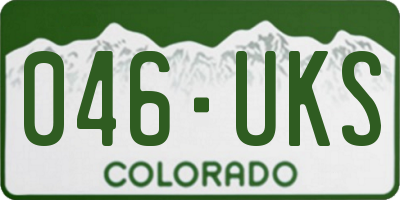 CO license plate 046UKS