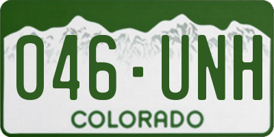 CO license plate 046UNH