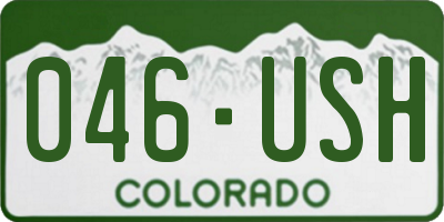 CO license plate 046USH