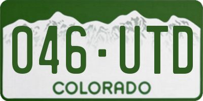 CO license plate 046UTD