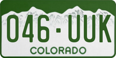 CO license plate 046UUK
