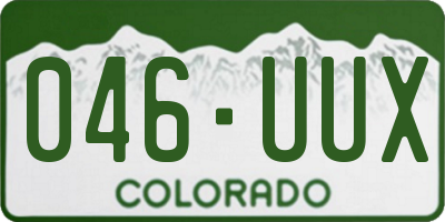 CO license plate 046UUX