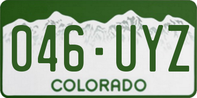 CO license plate 046UYZ