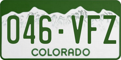CO license plate 046VFZ