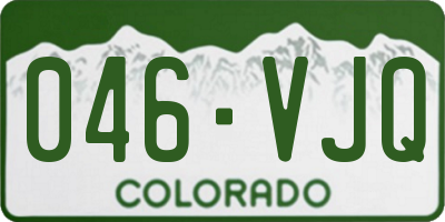 CO license plate 046VJQ