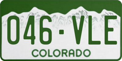 CO license plate 046VLE