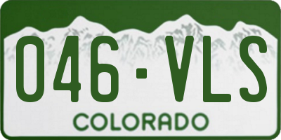 CO license plate 046VLS