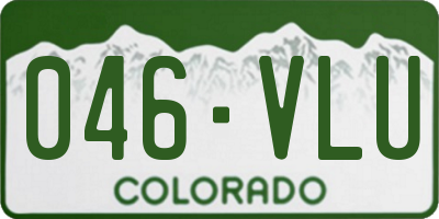 CO license plate 046VLU
