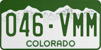 CO license plate 046VMM