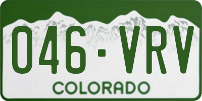 CO license plate 046VRV
