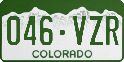 CO license plate 046VZR