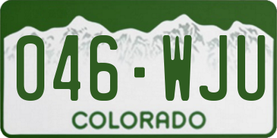 CO license plate 046WJU