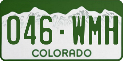 CO license plate 046WMH