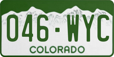 CO license plate 046WYC