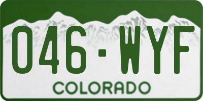 CO license plate 046WYF