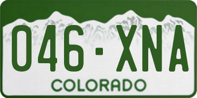 CO license plate 046XNA
