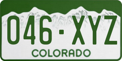 CO license plate 046XYZ