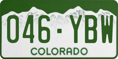 CO license plate 046YBW
