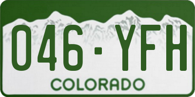 CO license plate 046YFH