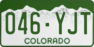 CO license plate 046YJT