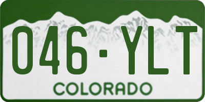 CO license plate 046YLT