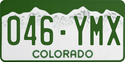 CO license plate 046YMX