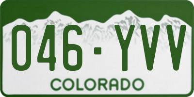 CO license plate 046YVV