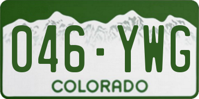 CO license plate 046YWG