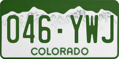 CO license plate 046YWJ
