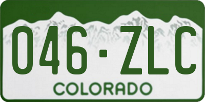CO license plate 046ZLC