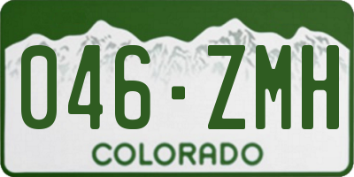 CO license plate 046ZMH