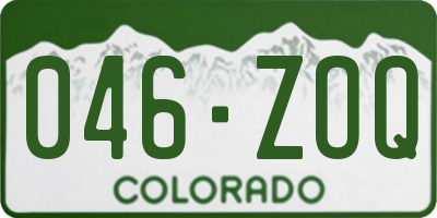 CO license plate 046ZOQ