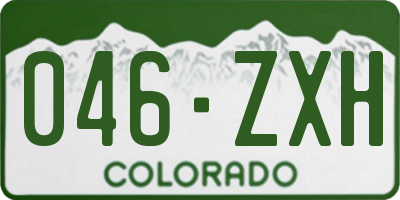 CO license plate 046ZXH